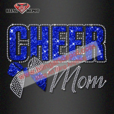Glitter Cheer Mom Rhinestone Transfer for Cheerleading Moms